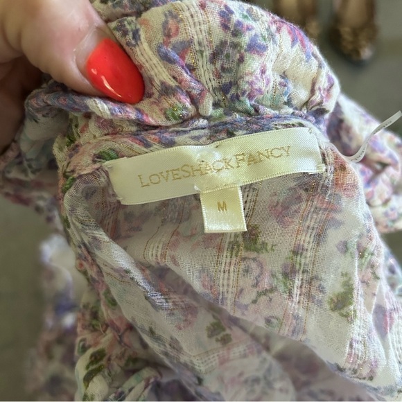 LoveShackFancy Shanely Mini Dress in Positano Blue Sz M - Picture 9 of 10